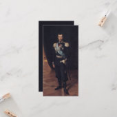 Portrait von Zar Nicholas II (von Albert Edelfelt) Karte (Vorderseite/Rückseite Beispiel)