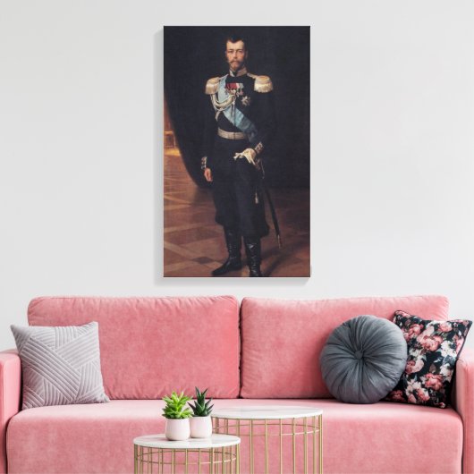Portrait von Zar Nicholas II (von Albert Edelfelt) Leinwanddruck (Insitu (Wohnzimmer))