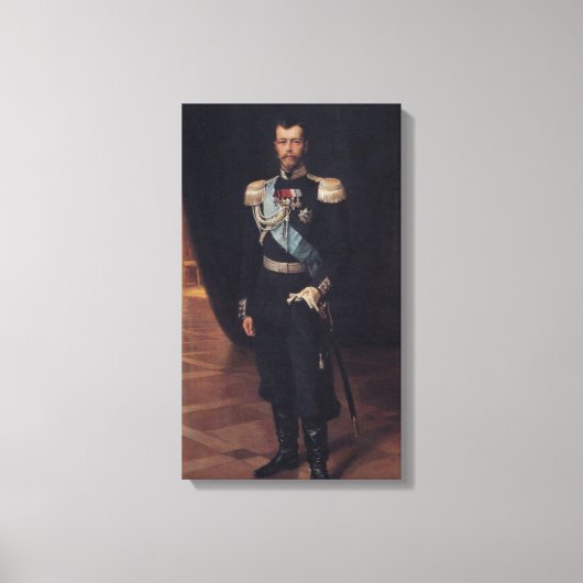 Portrait von Zar Nicholas II (von Albert Edelfelt) Leinwanddruck (Vorderseite)