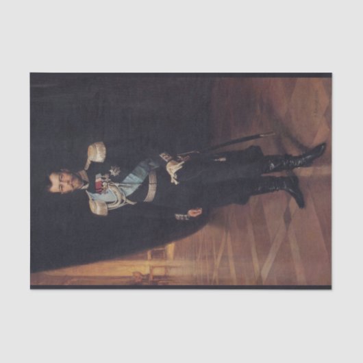 Portrait von Zar Nicholas II (von Albert Edelfelt) Seidenpapier (Vorderseite)