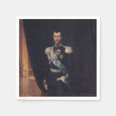 Portrait von Zar Nicholas II (von Albert Edelfelt) Serviette (Vorderseite)