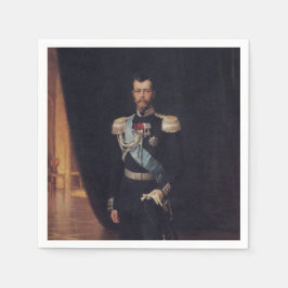 Portrait von Zar Nicholas II (von Albert Edelfelt) Serviette
