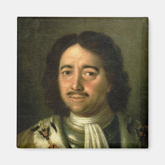 Portrait von Zar Peter I. vom Großen 1772 Magnet (Vorne)