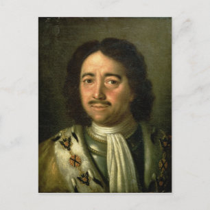 Portrait von Zar Peter I. vom Großen 1772 Postkarte