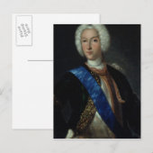 Portrait von Zar Peter II Postkarte (Vorne/Hinten)