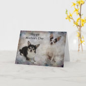 Portrait von zwei Chihuahuahuas Karte (Gelbe Blume)