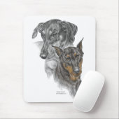 Portrait von zwei Dobermans Mousepad (Mit Mouse)
