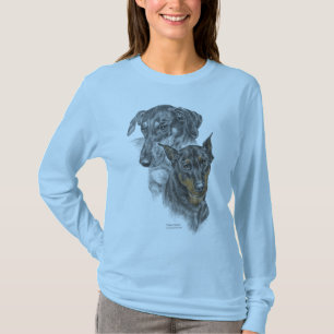 Portrait von zwei Dobermans T-Shirt