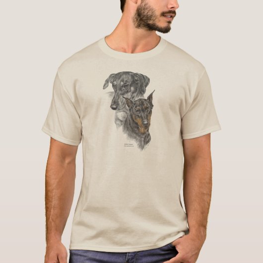 Portrait von zwei Dobermans T-Shirt (Vorderseite)