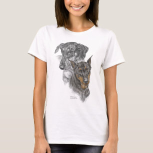 Portrait von zwei Dobermans T-Shirt