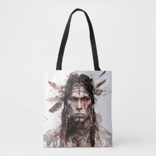 Portrait Warrior-Malerei eines Amerikanischen Urei Tasche