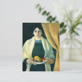 Portrait with apples  by Macke Postkarte (Stehend Vorderseite)