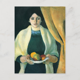 Portrait with apples  by Macke Postkarte