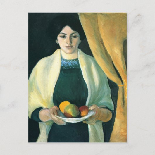 Portrait with apples  by Macke Postkarte (Vorderseite)