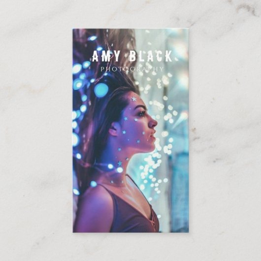 Portrait Woman Girl Fotografy Business Card Visitenkarte (Vorderseite)
