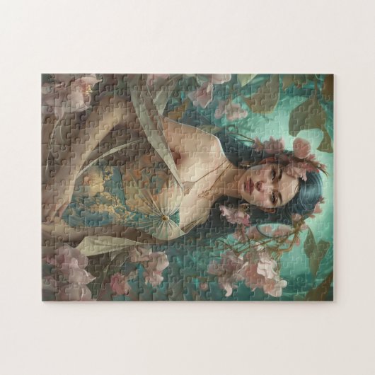 Portrait Woman im Jugendstil-Puzzle Puzzle (Horizontal)
