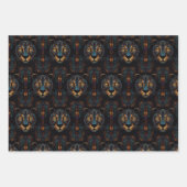 Portrait Wrapping Paper Sheets von Wild Black Pant Geschenkpapier Set (Vorderseite 3)