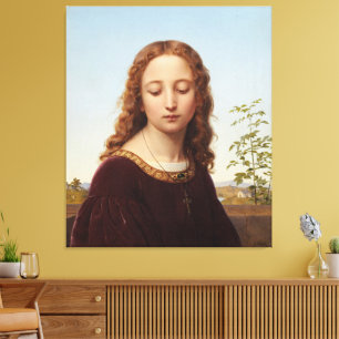 Portrait Young Woman Ernst Deger Gemälde Canv Leinwanddruck