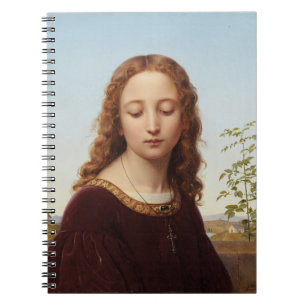 Portrait Young Woman Ernst Deger Gemälde Canv Notizblock