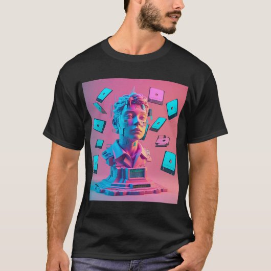 Portrait zur digitalen Fragmentierung T-Shirt (Vorderseite)