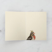 Portraitkarte der Familie Grosbeak Karte (Innenseite)