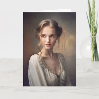 Portraitkarte für junge Frauen Karte