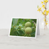 Portraitkarte Walnut Tree Karte (Gelbe Blume)