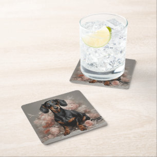 Portraits der Blume Hunde 2 Rechteckiger Pappuntersetzer