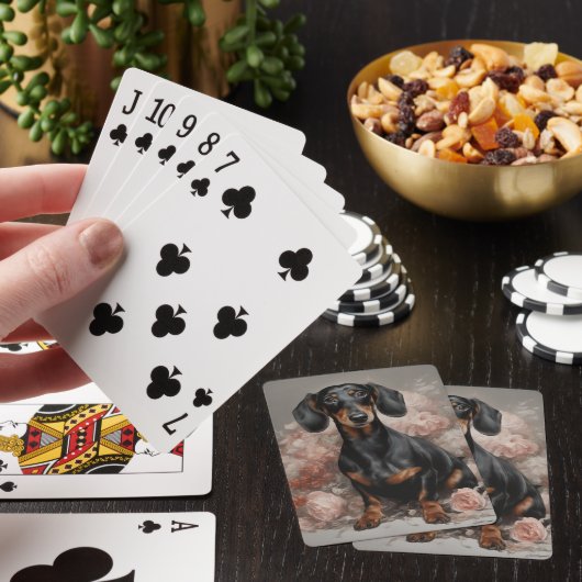 Portraits der Blume Hunde 2 Spielkarten (In Situ)