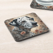 Portraits der Blume Hunde 3 Getränkeuntersetzer (Linke Seite)