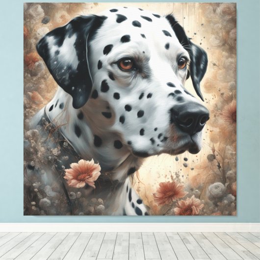 Portraits der Blume Hunde 3 Leinwanddruck (Insitu (Holzboden))