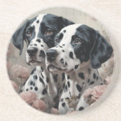 Portraits der Blume Hunde 4 Getränkeuntersetzer (Vorne)