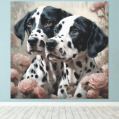 Portraits der Blume Hunde 4 Leinwanddruck (Insitu (Holzboden))