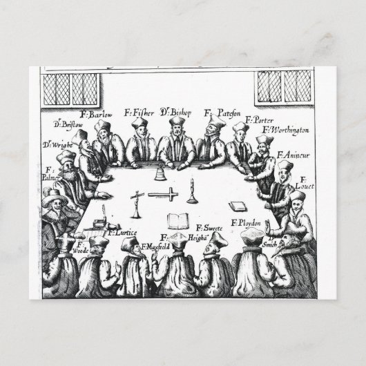 Portraits der Jesuiten und Priester Postkarte (Vorderseite)