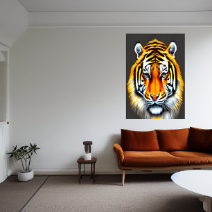 Portraits des sibirischen Tigers   AI Art Poster