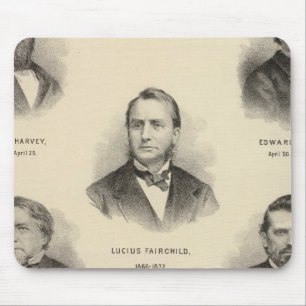 Portraits Governors of Wisconsin Louis P Harvey Mousepad
