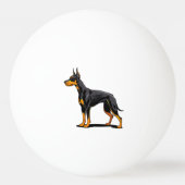 Portraits of a head Doberman dog front view Tischtennisball (Rückseite)