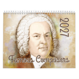 Portraits of Composers in Watercolor Style, 2026 Kalender