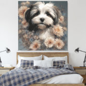 Portraits von Blume Hunde 6 Leinwanddruck (Insitu (Schlafzimmer))