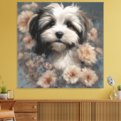 Portraits von Blume Hunde 6 Leinwanddruck (Insitu (Wohnzimmer))