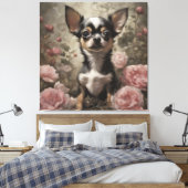 Portraits von Blume Hunde 9 Leinwanddruck (Insitu (Schlafzimmer))