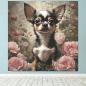 Portraits von Blume Hunde 9 Leinwanddruck (Insitu (Holzboden))