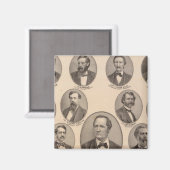 Portraits von Hon Thomas A Hendricks Magnet (Vorderseite/Rückseite)