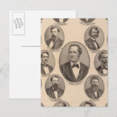 Portraits von Hon Thomas A Hendricks Postkarte (Vorne/Hinten)