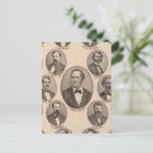 Portraits von Hon Thomas A Hendricks Postkarte (Stehend Vorderseite)