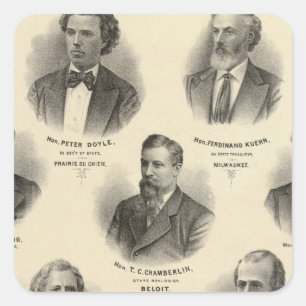 Portraits von Peter Doyle, Ferdinand Kuehn Quadratischer Aufkleber