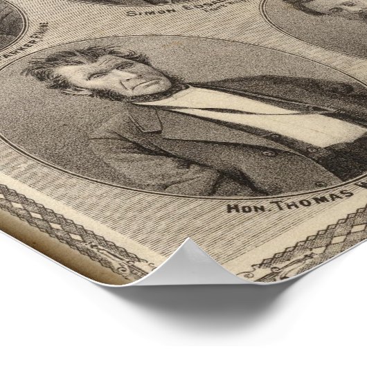 Portraits von Saml Hanna, Peter Heller Poster (Ecke)