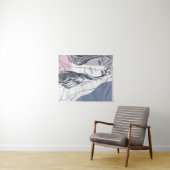 Portraitskizze, tropische Pflanze, bunte Formen T Wandteppich (Beispiel (Horizontal))