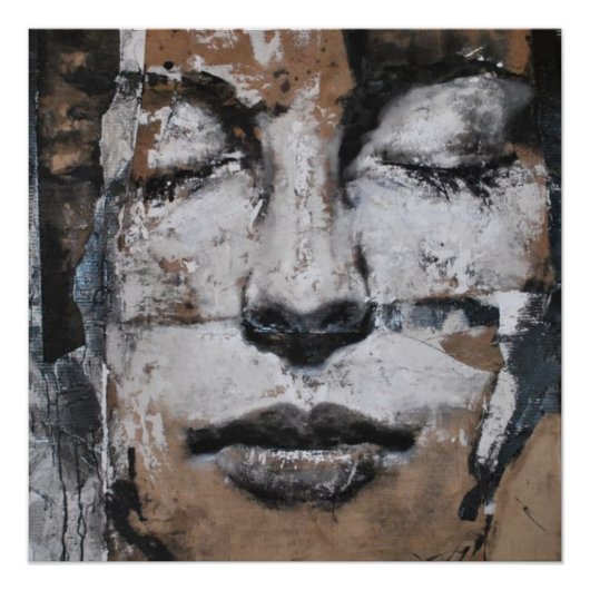 Porträt, Abstraktion, Aquarell, Kunst, Dekoration, Poster (Vorderseite)