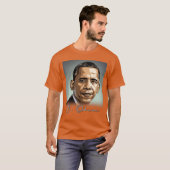 Porträt Barack Obama Patriotisch T-Shirt (Vorne ganz)